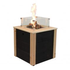 Enjoyfires Feuertisch viereckig Duo douglas-schwarz 60x60x60 cm
