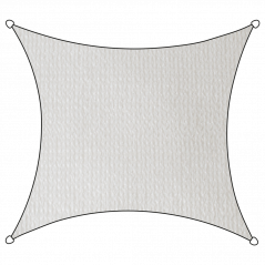 Schattentuch Outdoor HDPE Quadratisch 360x360 cm weiß