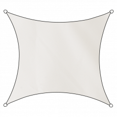 Schattentuch Outdoor Polyester Quadratisch 360x360 cm weiß