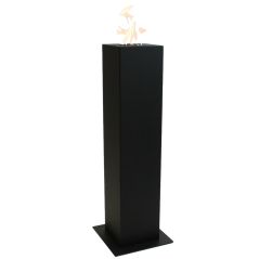Enjoyfires Column | Bioethanol feuersäule 20x20x90cm - schwarz